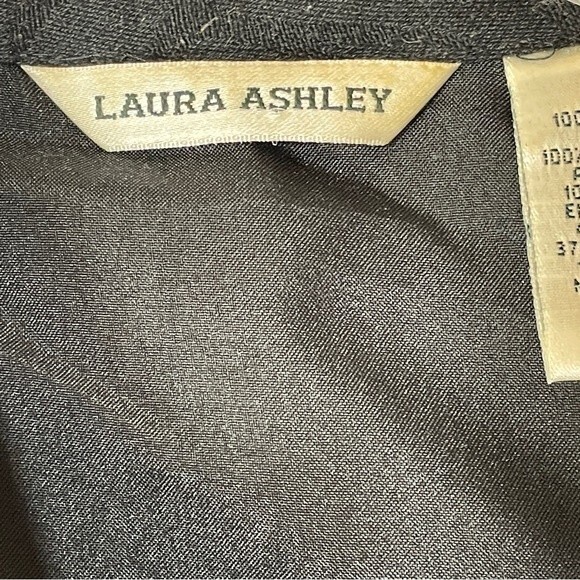 Laura Ashley Black Button Down Shirt/Shacket Embroidered/Stones/Sequin - Picture 2 of 12